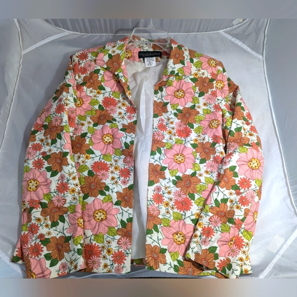 Harve Benard Pink & Orange Floral Blazer